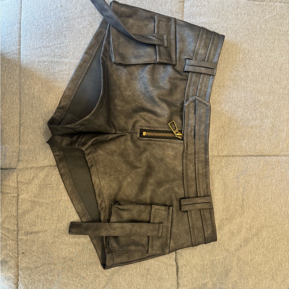 Edikted Black and Gold Cargo Shorts